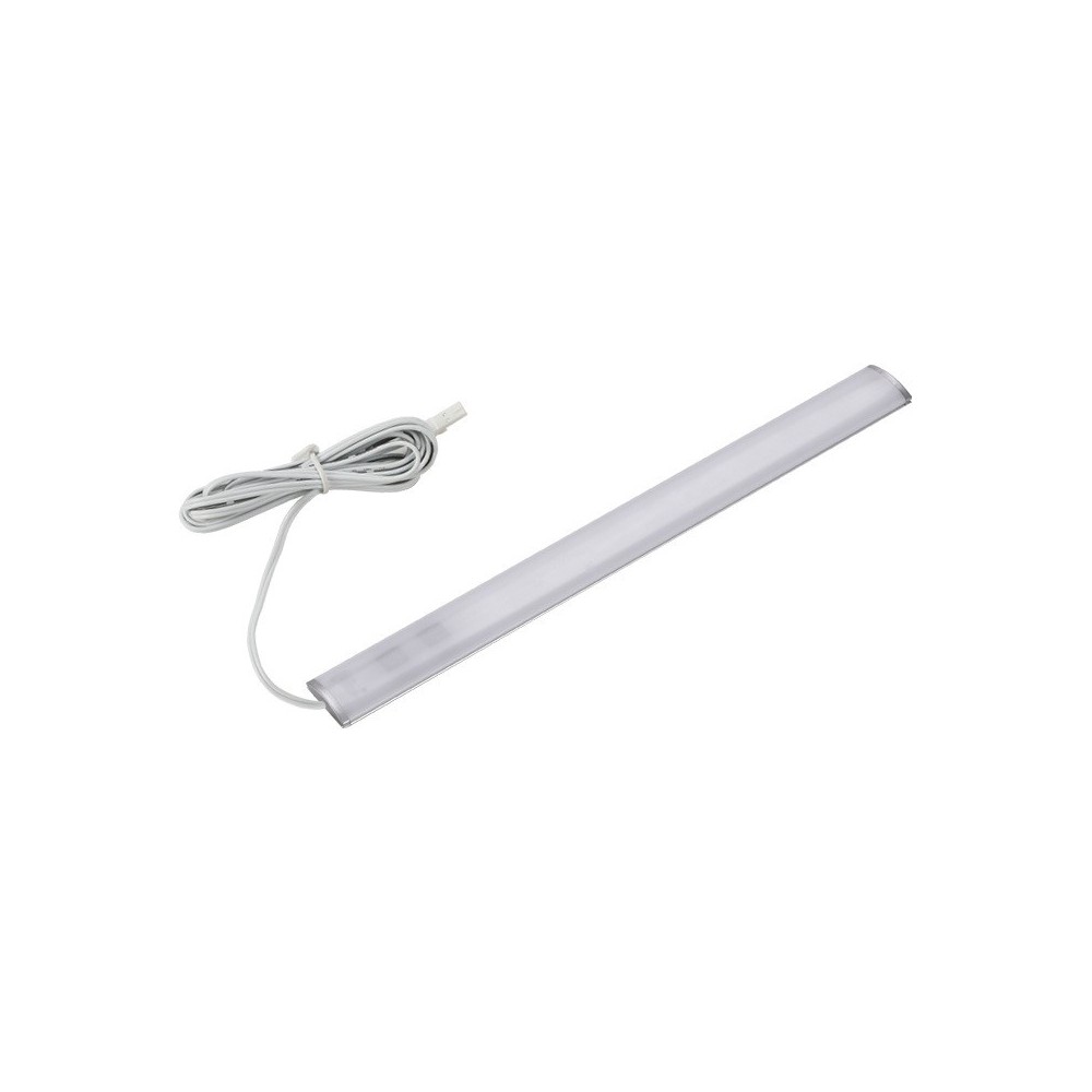 50 Cm Led Skabsbelysning   6mm Høj, 12v Dc,  4w, Med Endeprop   Dæmpbar : Dæmpbar, Kulør : Varm fra Ledlife