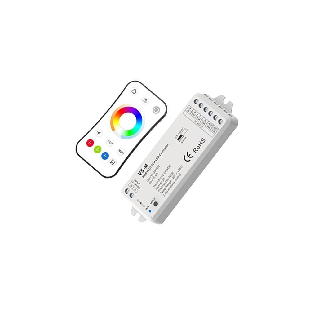 Rwave Rgb+cct Controller Med Fjernbetjening   12v (180w), 24v (360w) fra Ledlife