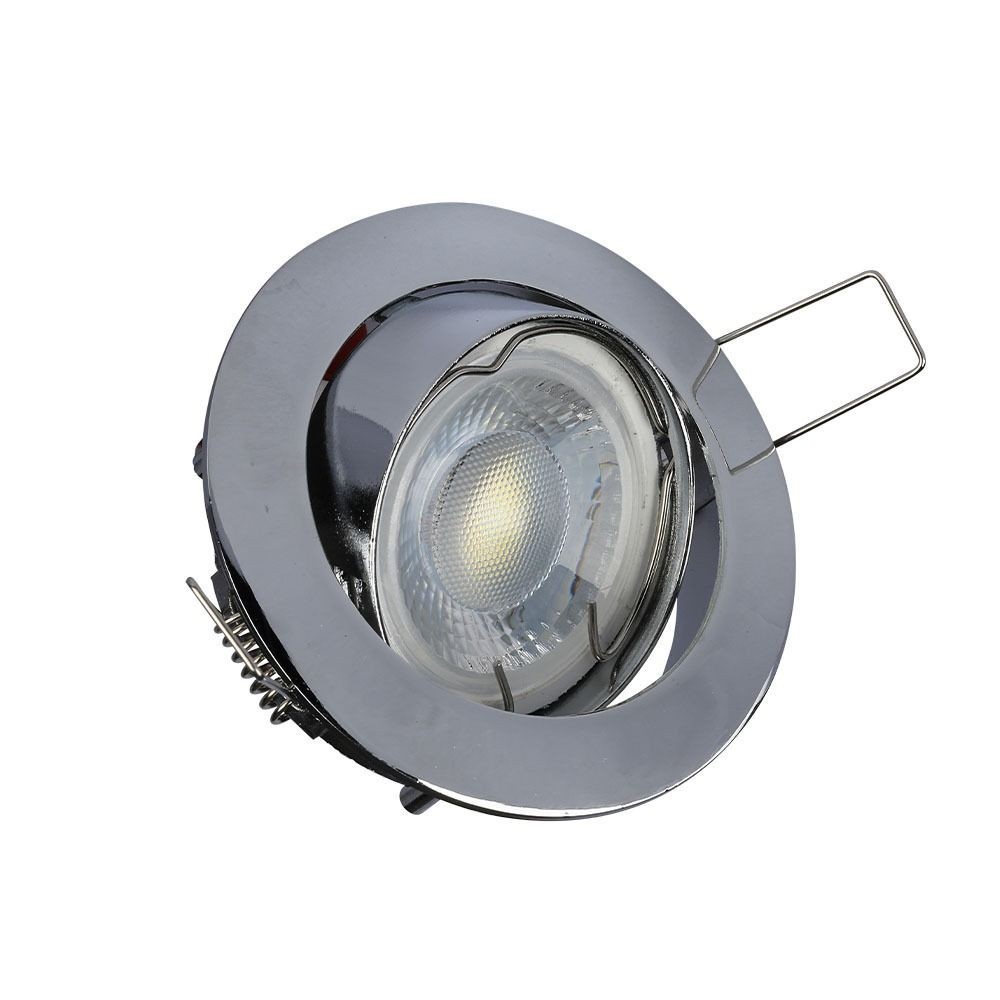 Mr16 Eller Gu10 Downlight Kit Uden Lyskilde, Krom, Hul: ø7,4 Cm, Mål: ø8,2 Cm Fatning : Gu10 fra V-tac