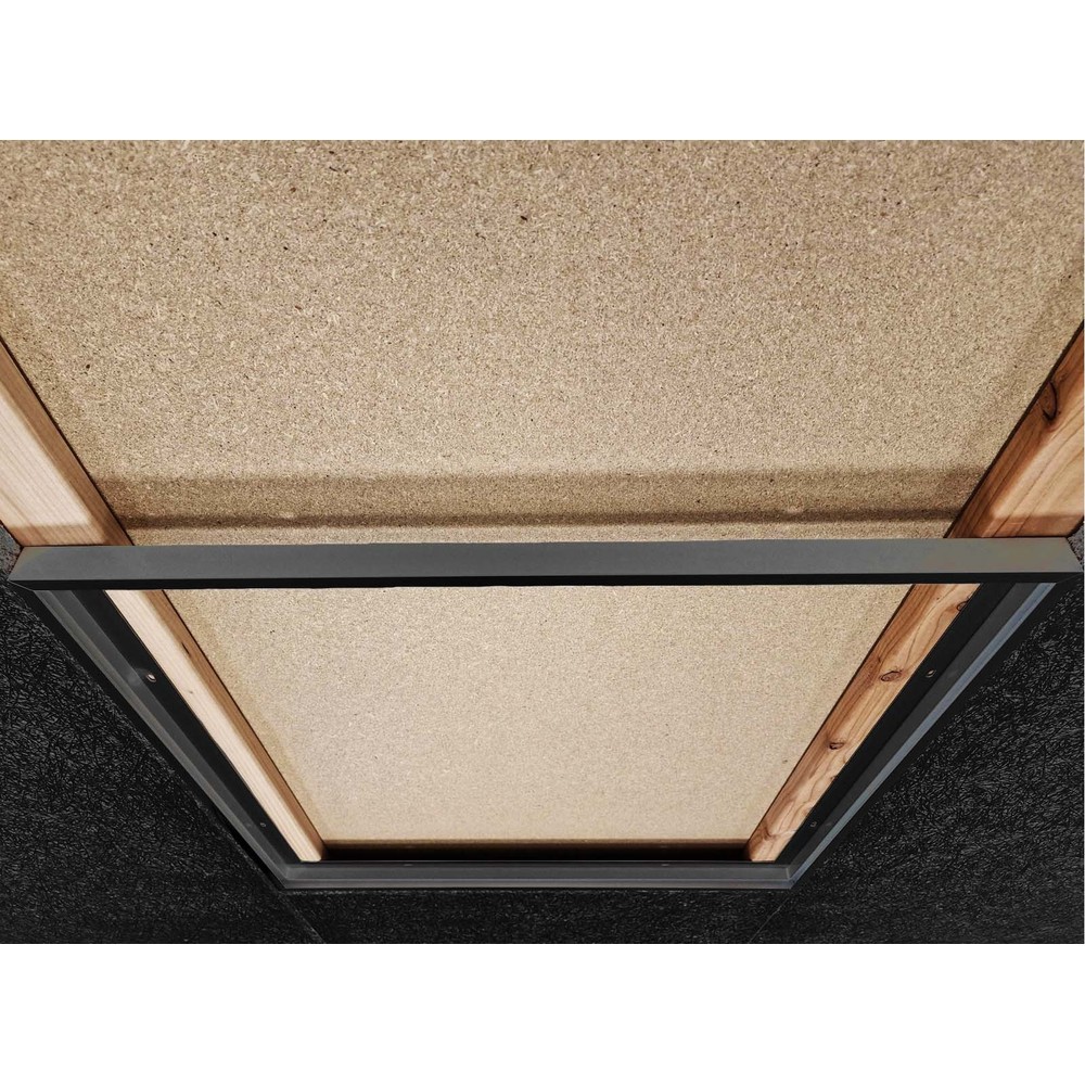 Planmonteret Troldtektramme 60x60   Til Led Panel, Passer Til Troldtekt Uden Tilpasning, Sort Kant fra Ledlife