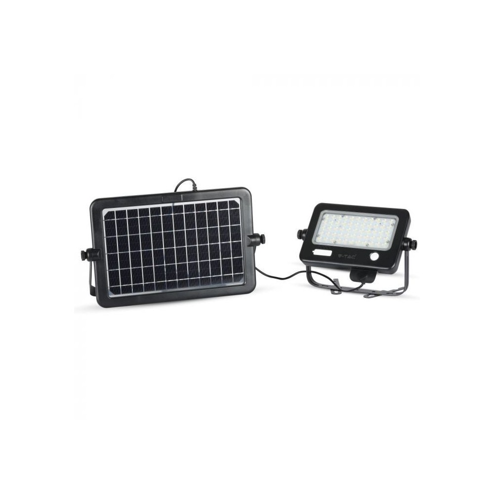 10w Led Solcelle Projektør Ip65, Sort, Inkl. Solcelle, Sensor Dæmpbar : Ikke Dæmpbar, Kulør : Neutral fra V-tac