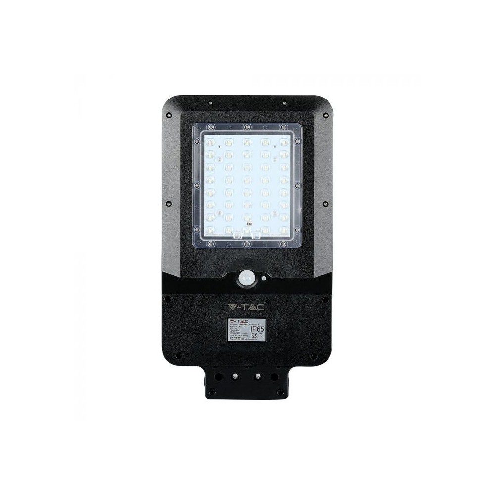V Tac 15w Solcelle Gadelampe Led Sort, Inkl. Solcelle, Sensor, Ip65 Dæmpbar : Ikke Dæmpbar, Kulør : Neutral fra V-tac