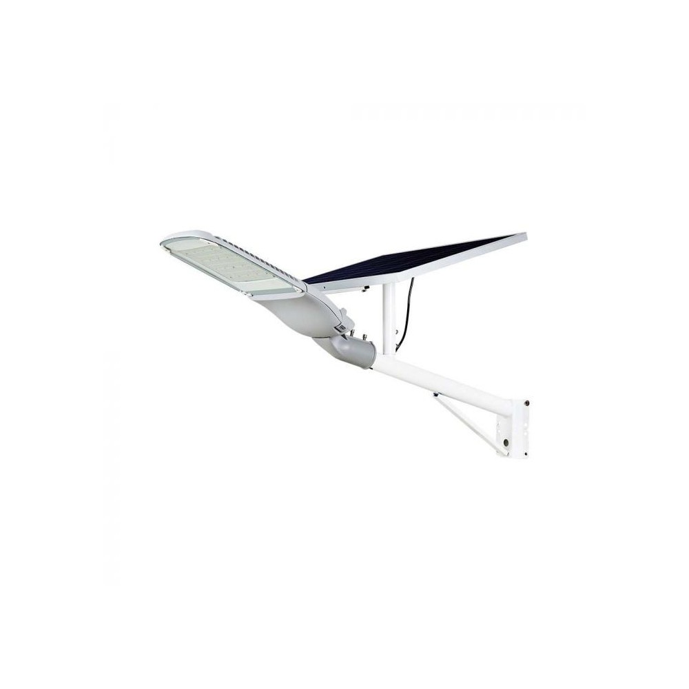 V Tac 50w Solcelle Gadelampe Led   Hvid, Inkl. Solcelle, Fjernbetjening, Ip65   Kulør : Kold fra V-tac
