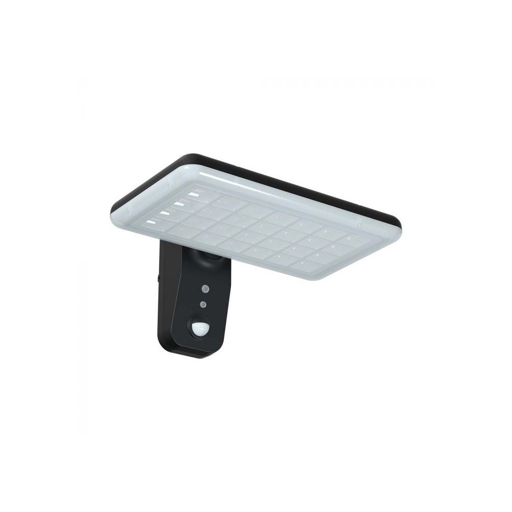 15w Solcelle Væglampe Led   Ip65, Sort, Sensor   Kulør : 2 I 1 fra V-tac