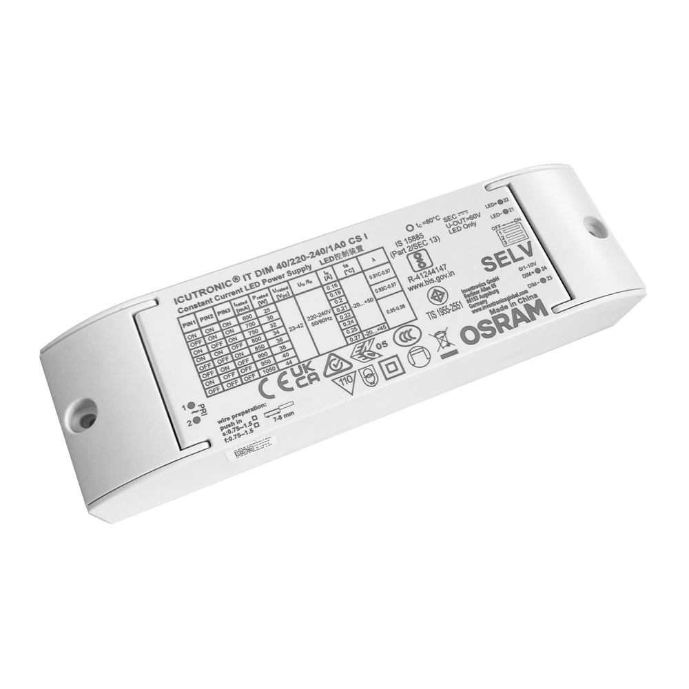 44w 600 1050ma 1 10v Dæmpbar Driver Til Led Panel 23 42v, Med 1 10v Signal Interface Dæmpbar : 0 10v Dæmpbar fra Osram