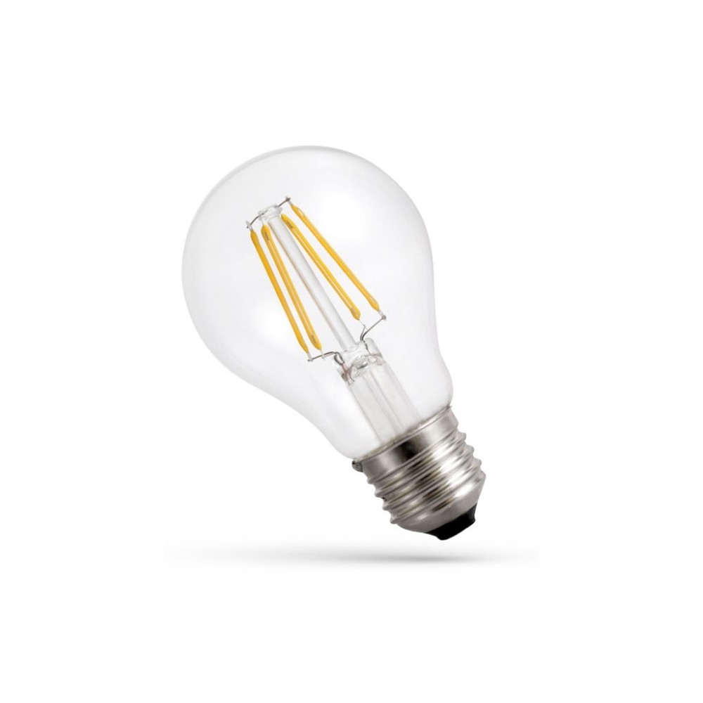 6,8w Led Pære 213 Lm W, A60, Kultråd, Klart Glas, E27 Dæmpbar : Ikke Dæmpbar, Kulør : Neutral fra Spectrum