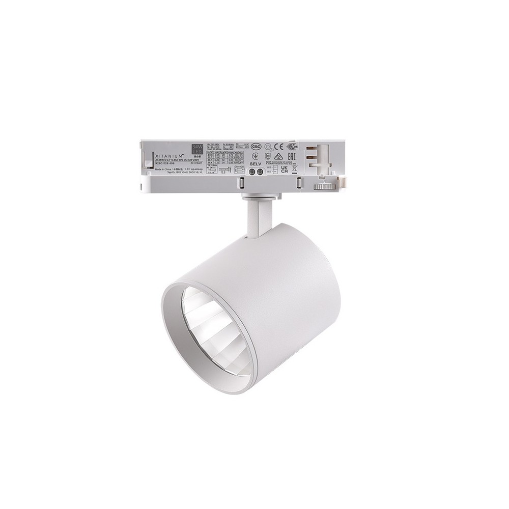 30w 3 Faset Dæmpbar Ra90 Skinnespot 175 Lm W, 38 Grader, Hvid Dæmpbar : Dæmpbar, Kulør : Neutral, Spredning : 38° fra Ledlife