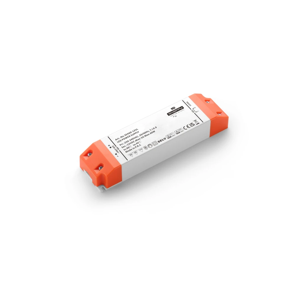 60w 12v Dc Strømforsyning 5a, Ip20 Indendørs fra Snappy