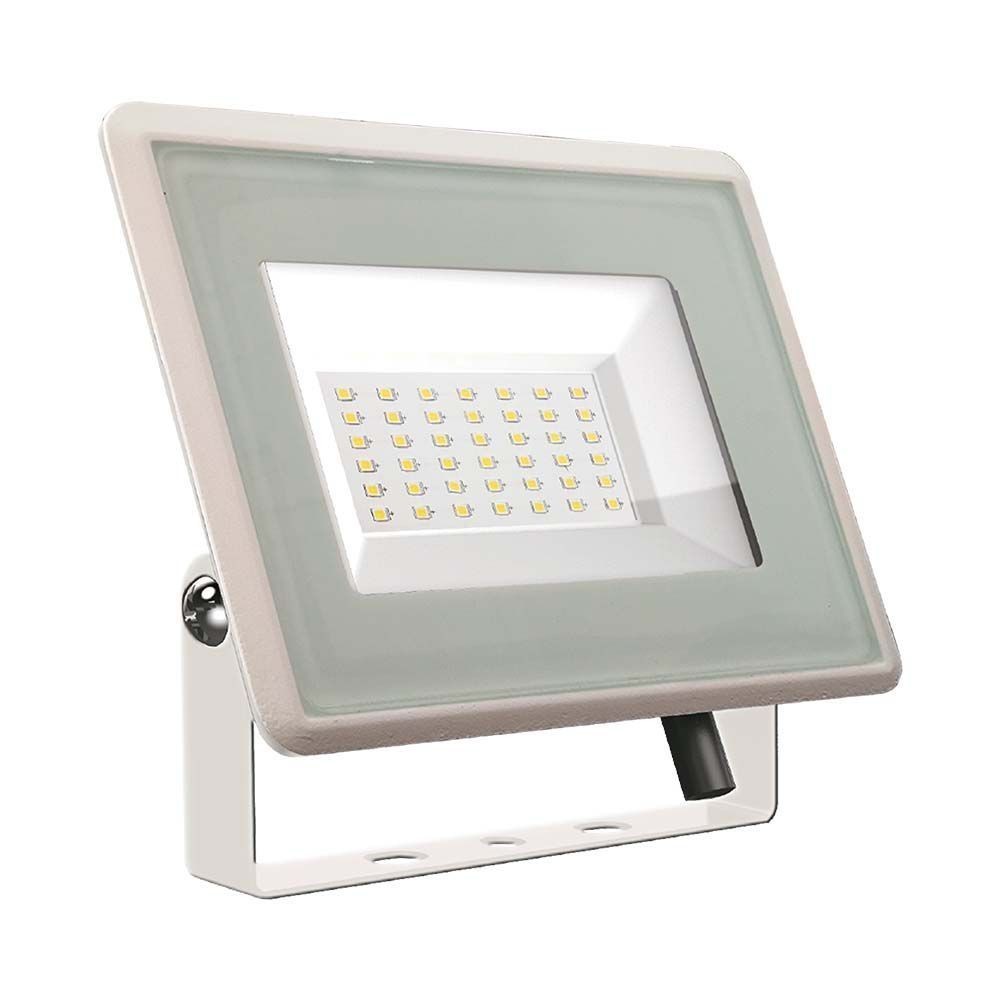 30w Led Projektør   Arbejdslampe, Udendørs   Dæmpbar : Ikke Dæmpbar, Farve På Hus : Hvid, Kulør : Kold fra V-tac