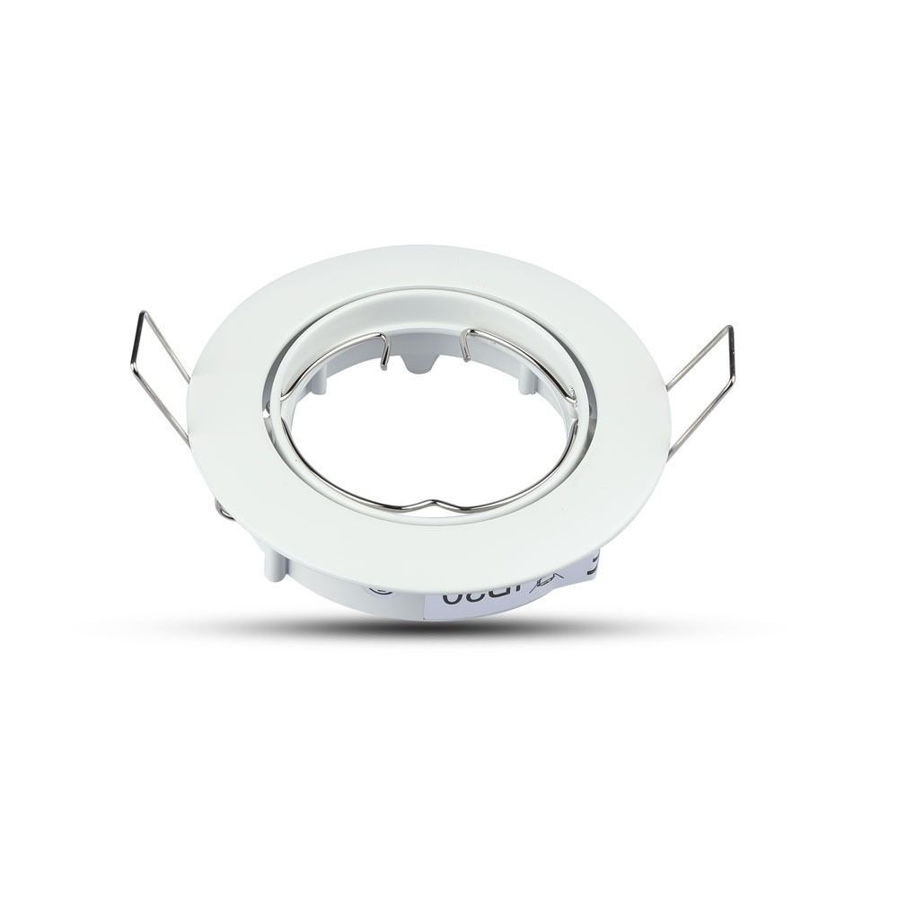 Mr16 Eller Gu10 Downlight Kit Uden Lyskilde, Hvid, Hul: ø7,4 Cm, Mål: ø8,2 Cm Fatning : Gu10 fra V-tac