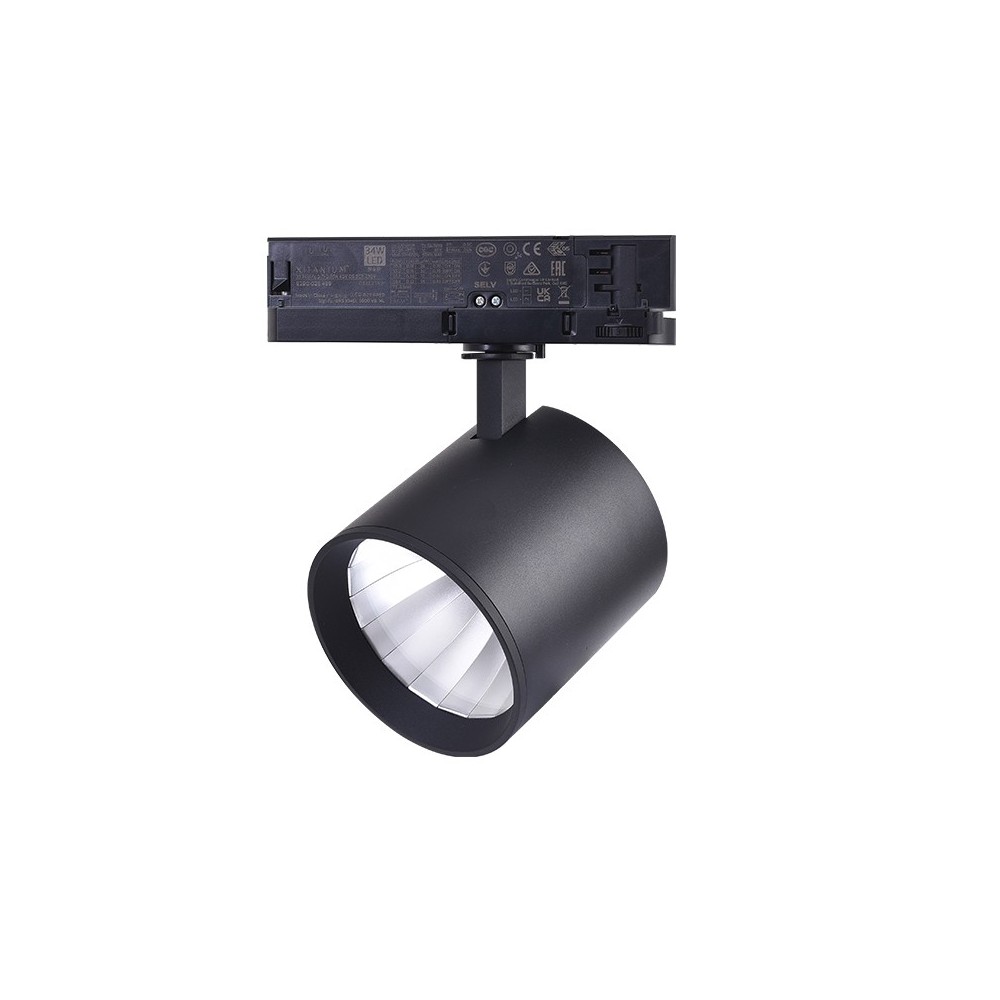 30w 3 Faset Dæmpbar Ra90 Skinnespot 170lm W, Sort, Casambi Dæmpbar : Via Casambi, Kulør : Varm fra Ledlife