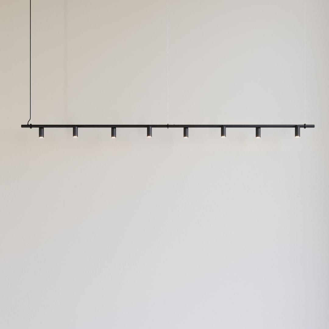 Pipe 8 Pendel   Sort     fra Rama Lights