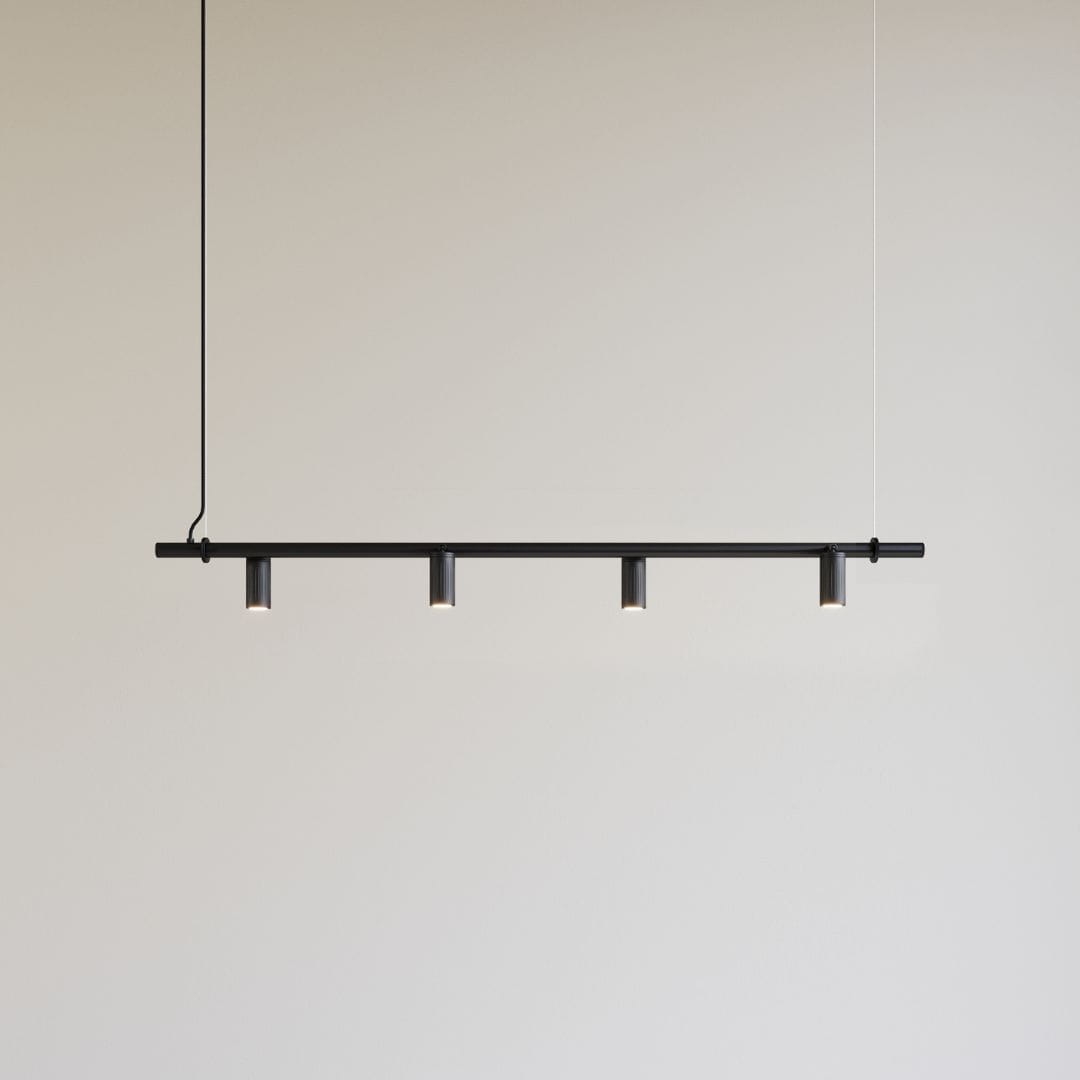 Pipe 4 Pendel   Sort     fra Rama Lights