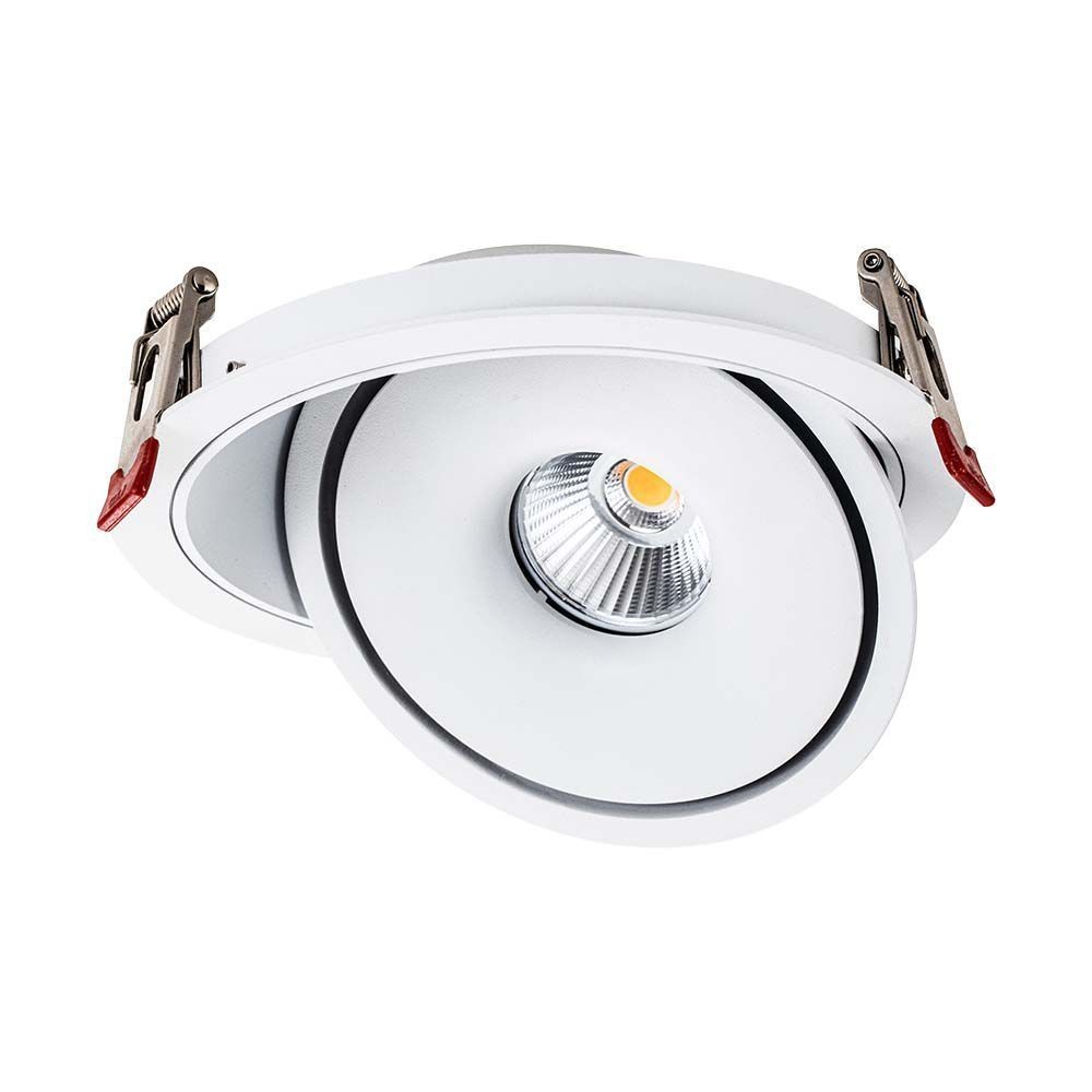 30w ø20 Cm Indbygningsspot Ra90 Hul: ø18 Cm, Mål: ø20 Cm, Cct 3 Lyskulører, 3i1, Hvid Kant Dæmpbar : Ikke Dæmpbar, Kulør : 3 I 1 fra Ledlife