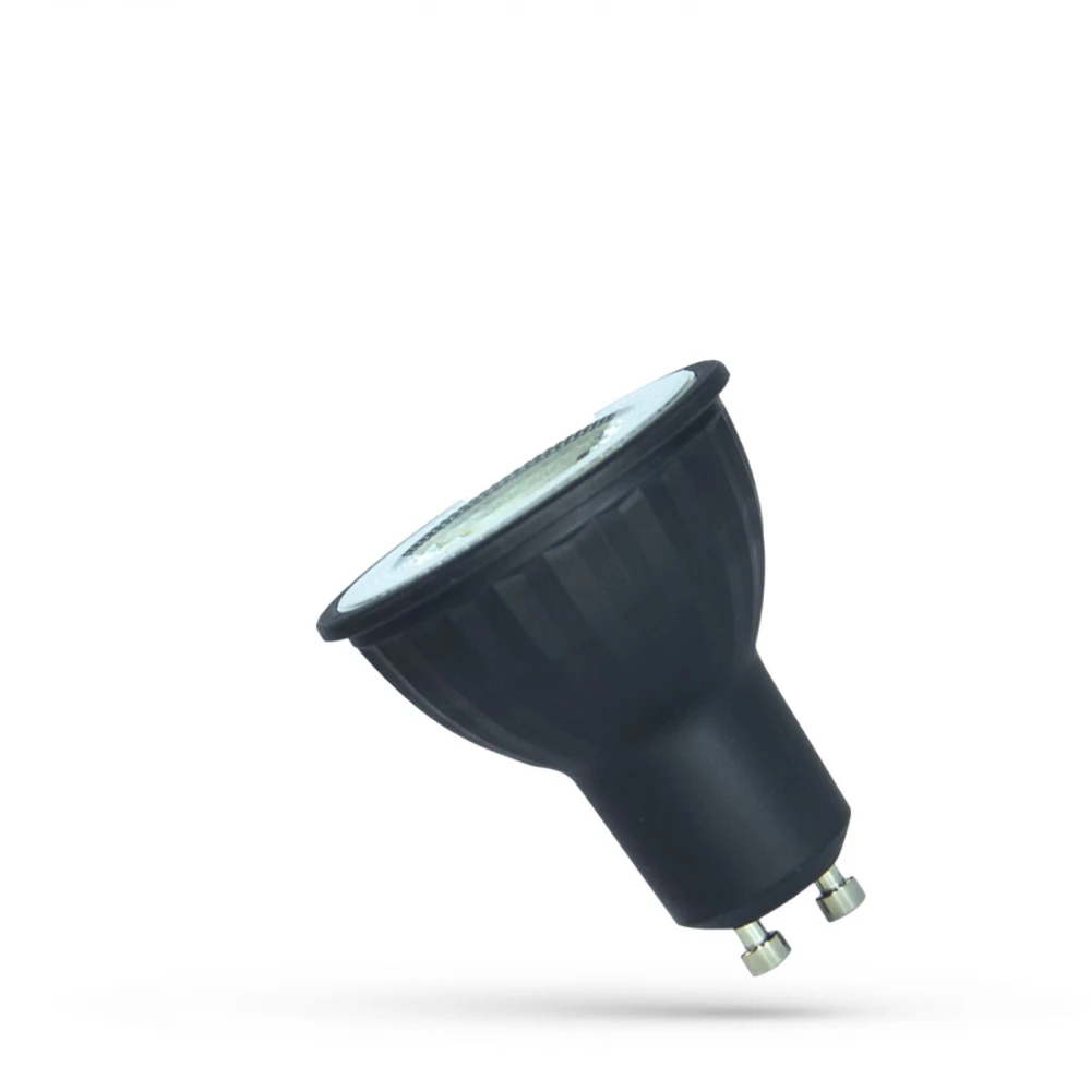 Gu10 6w Led Spot   Sort   Dæmpbar : Ikke Dæmpbar, Farve På Hus : Sort, Kulør : Varm fra Spectrum