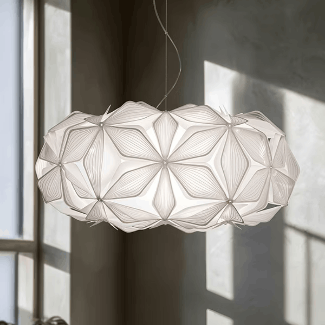 C'est La Vie Pendel Large   Hvid Med Transparent Ledning     fra Slamp