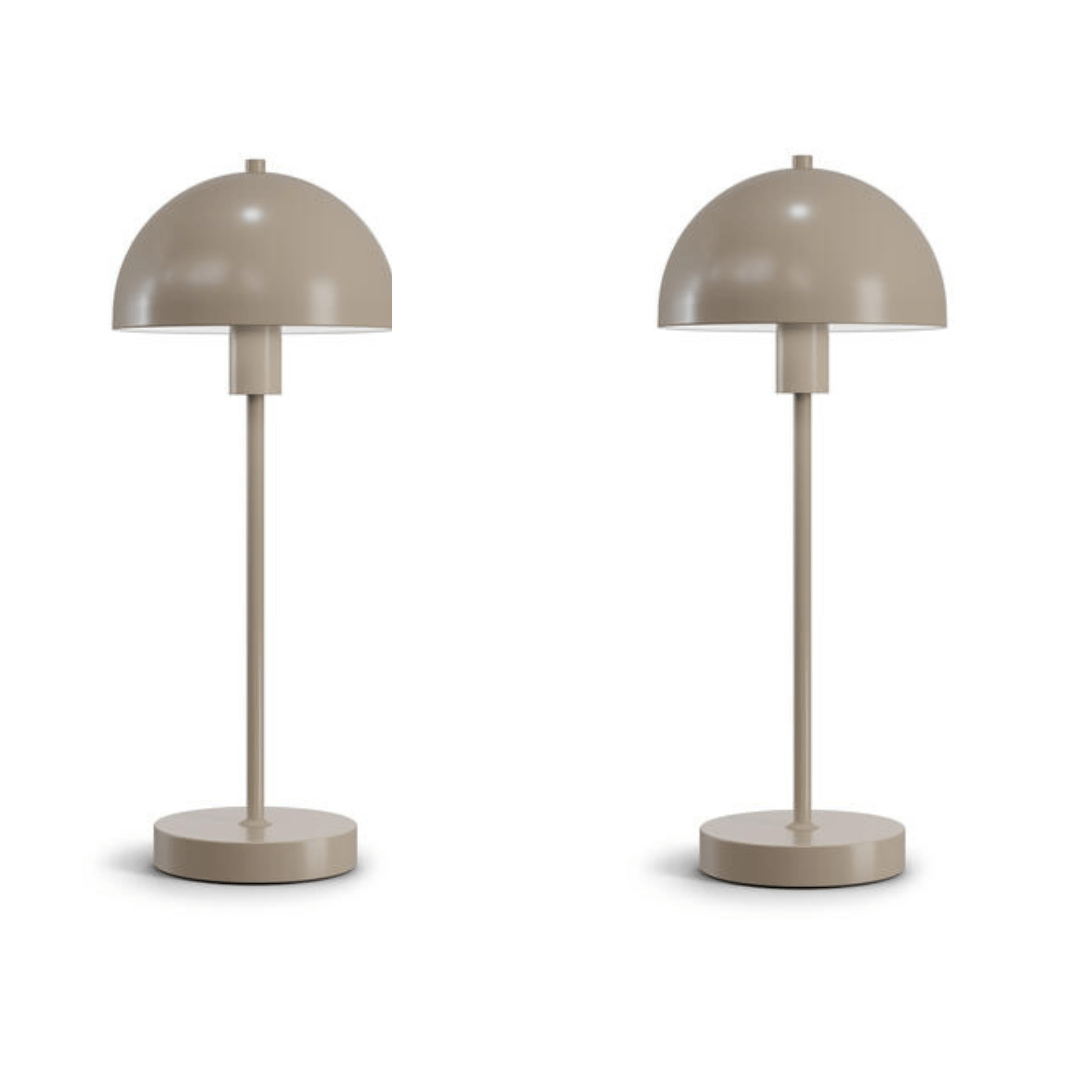 Vienda 2 Stk   Grå   Bordlampe     fra Herstal