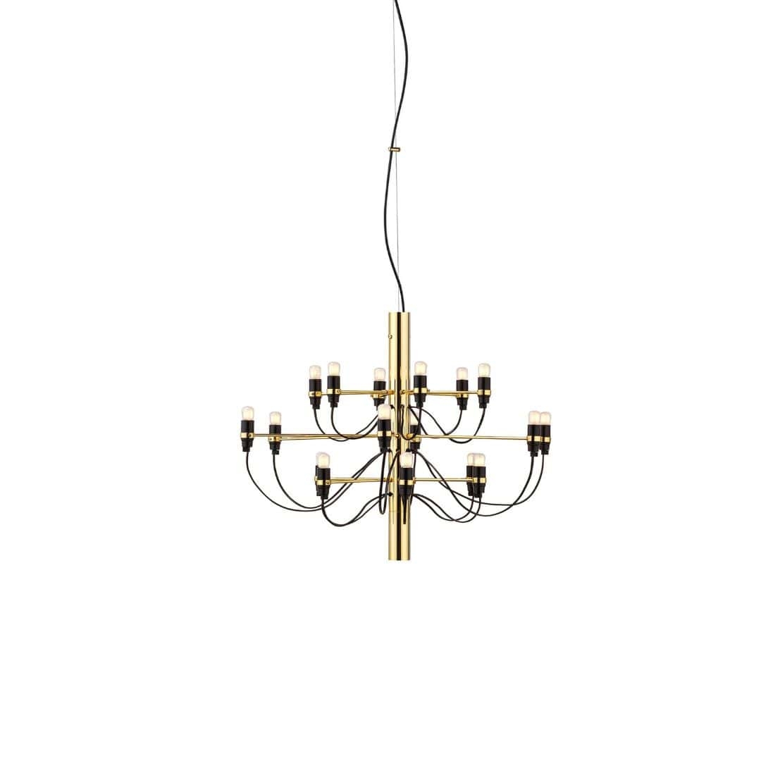 2097 18 Lysekrone Messing Led     fra Flos