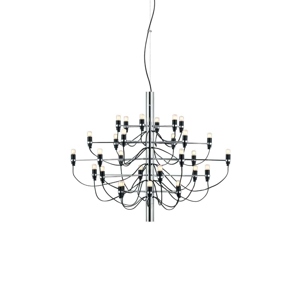 2097   30 Lysekrone Led Stål     fra Flos