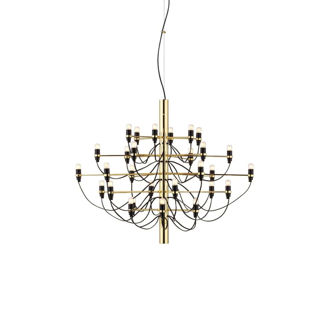 2097   30 Lysekrone Messing Led     fra Flos
