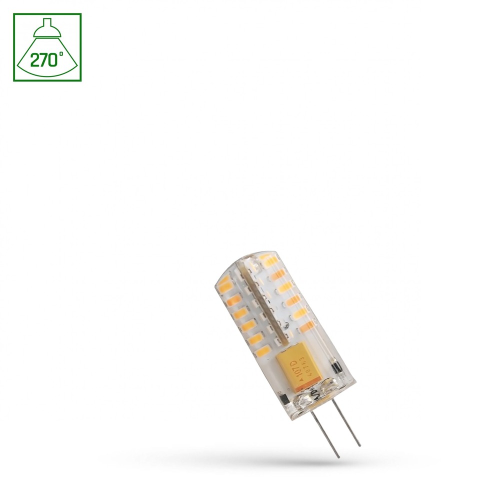 G4 2w Led Pære, 12v 175lm, 6500k, Kold Hvid, 270° Lysspredning Dæmpbar : Ikke Dæmpbar, Kulør : Kold fra Spectrum