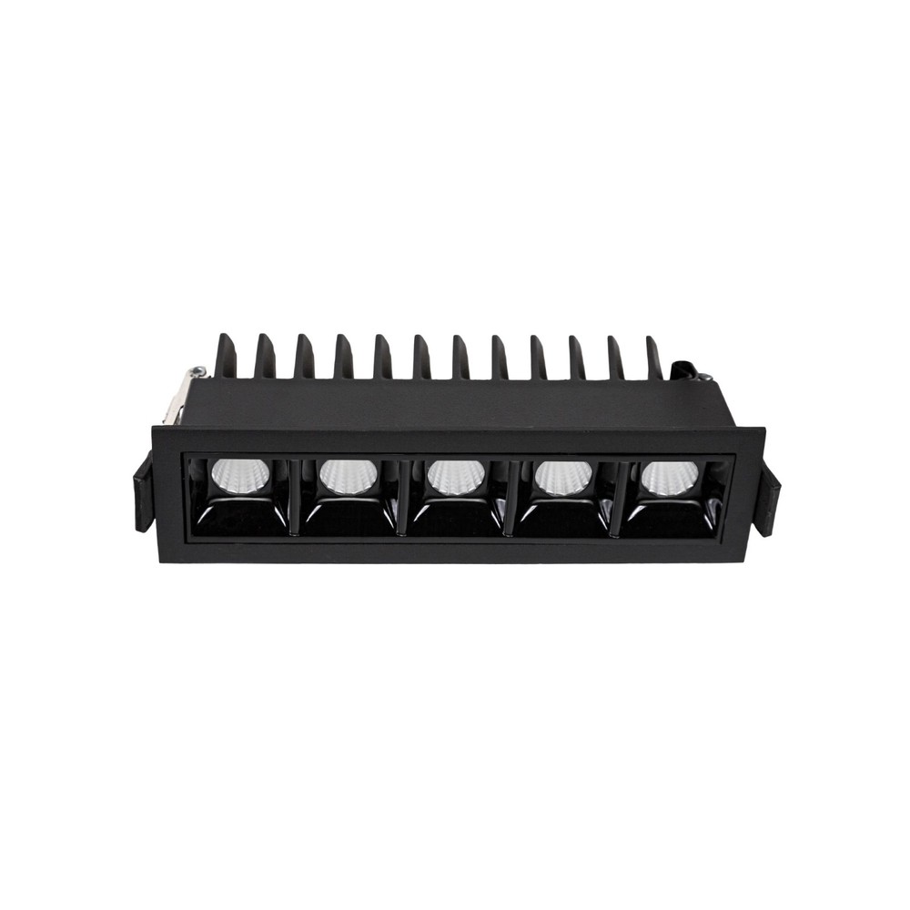 Grid Model L   Nedsænket Grid 47x45x147 Mm, 13w, 45° Sort fra Spectrum