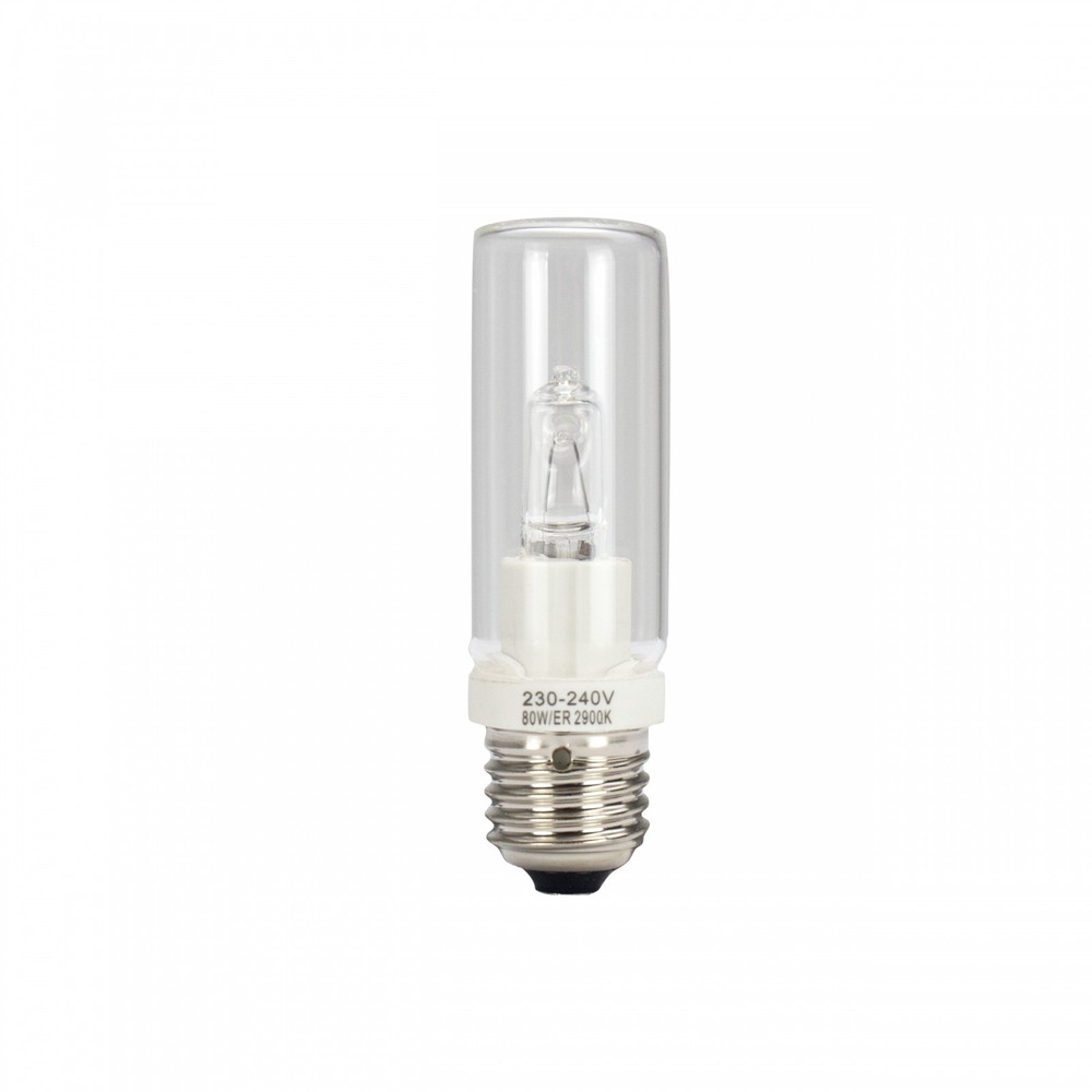 80w Halogenpære E27 33x115, 230v, R7s fra Spectrum
