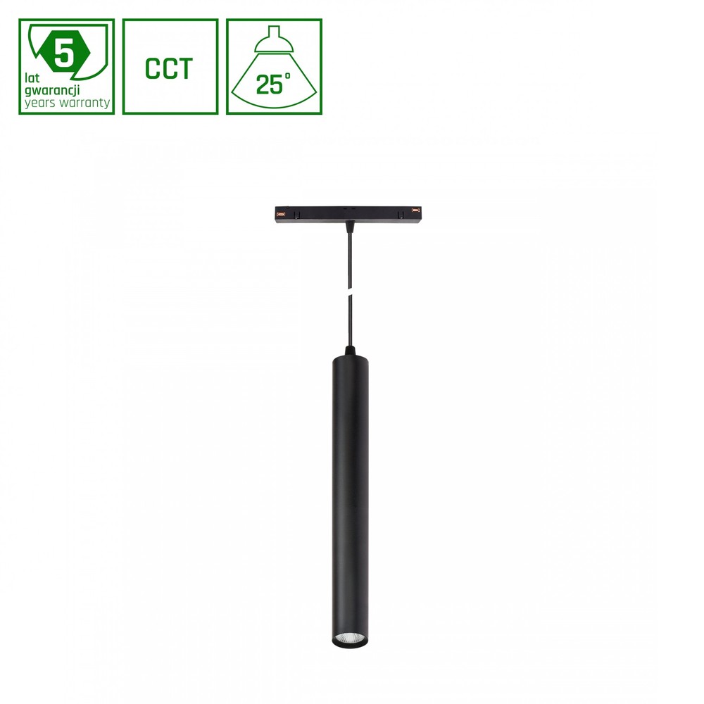 12w Dæmpbar Shift Smart Hangit Ophængt Skinne Lys Cct, Sort, Zigbee Dæmpbar : Via Smart Home, Kulør : Cct (varm Til Kold Hvid) fra Spectrum