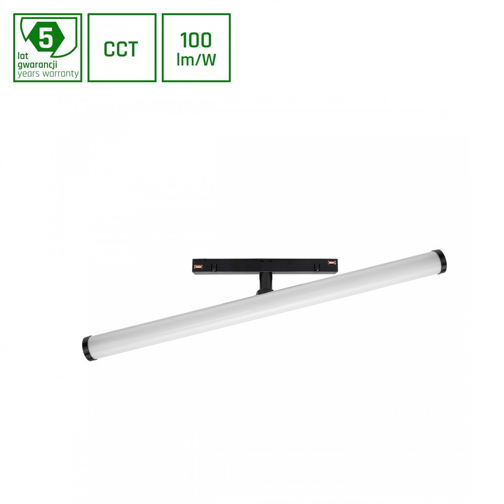 12w Dæmpbar Shift Beam Skinne Lys ø28x40x7,5mm 150°, Cct, Sort, Zigbee Dæmpbar : Via Smart Home, Kulør : Cct (varm Til Kold Hvid) fra Spectrum