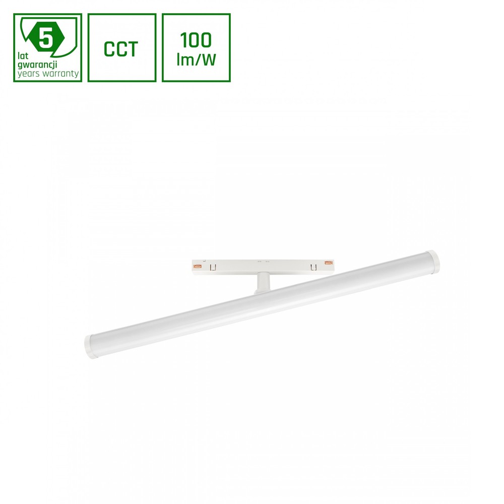 12w Dæmpbar Shift Smart Beam Skinne Lys 150°, Cct, Hvid, ø28x40x7.5cm, Zigbee Dæmpbar : Via Smart Home, Kulør : Cct (varm Til Kold Hvid) fra Spectrum