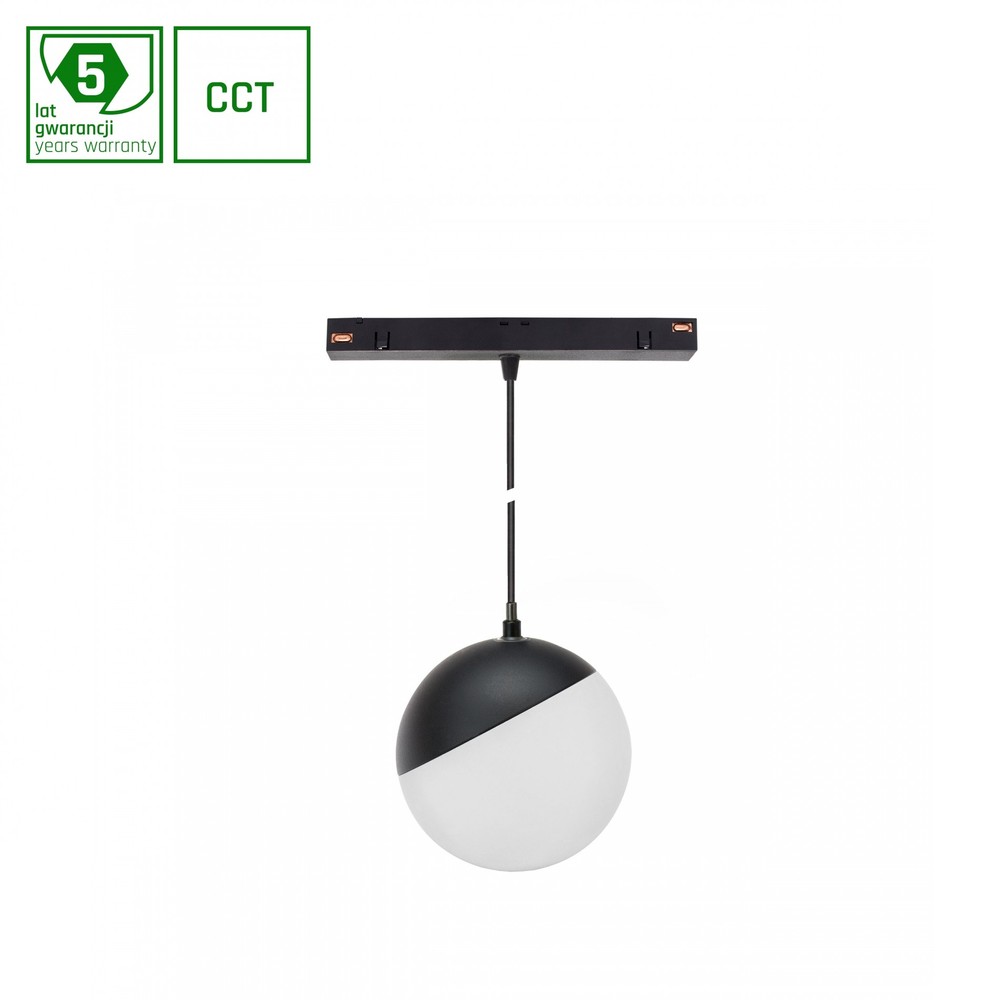 5w Dæmpbar Shift Smart Globe P Nedhængt Kugle Skinne Lys ø100 165°, Cct, Sort, 81.5cm Kabel, Zigbee Dæmpbar : Via Smart Home, Kulør : Cct (varm Til Kold Hvid) fra Spectrum