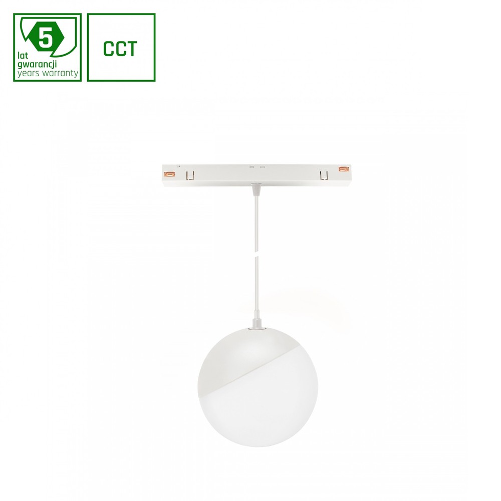 5w Dæmpbar Shift Smart Globe P Hængende Kugle Skinne Lys ø100 165°, Cct, Hvid, 81.5cm Kabel, Zigbee Dæmpbar : Via Smart Home, Kulør : Cct (varm Til Kold Hvid) fra Spectrum
