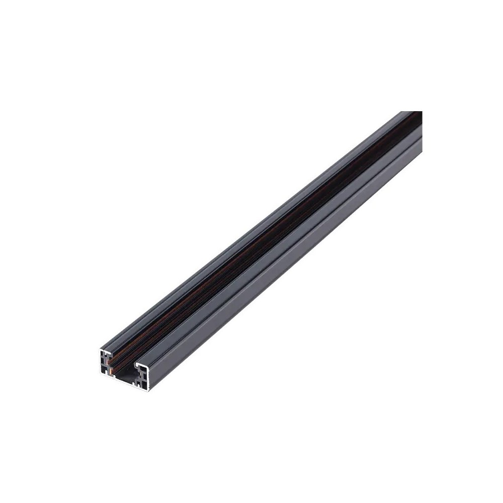 1 Meter Skinne Til Skinnespots   Sort, 1 Faset, 1f3w, Komplet Med Tilslutning Og Endeprop   Farve : Sort fra Ledlife