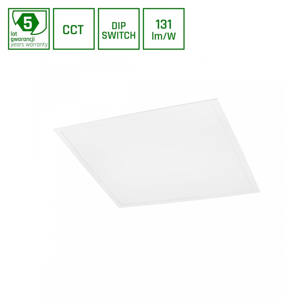 60x60 Led Panel, 30w 40w 48w Cct, 120lm W, 5 års Garanti, Hvid Kant Dæmpbar : Ikke Dæmpbar fra Spectrum