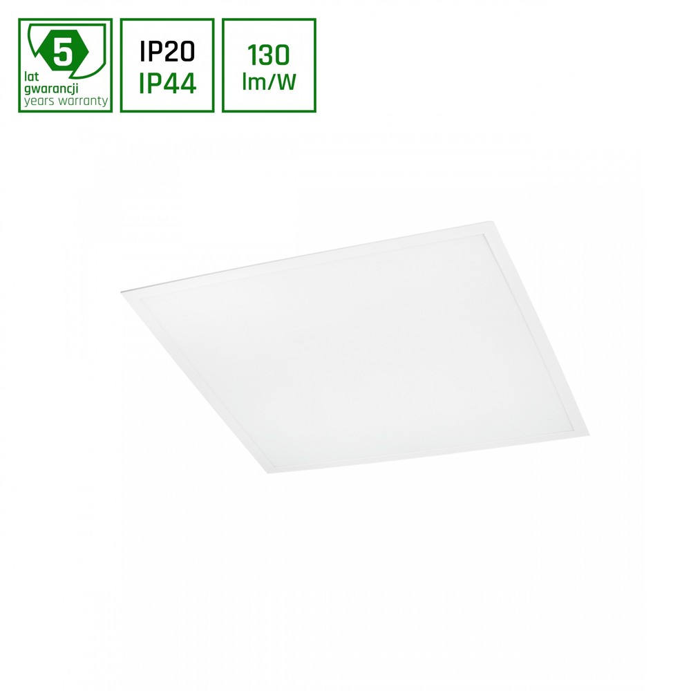 60x60 Philips Driver Led Panel, 40w 130lm W, Ip44, 5 års Garanti, 3000k Dæmpbar : Ikke Dæmpbar, Kulør : Varm fra Spectrum