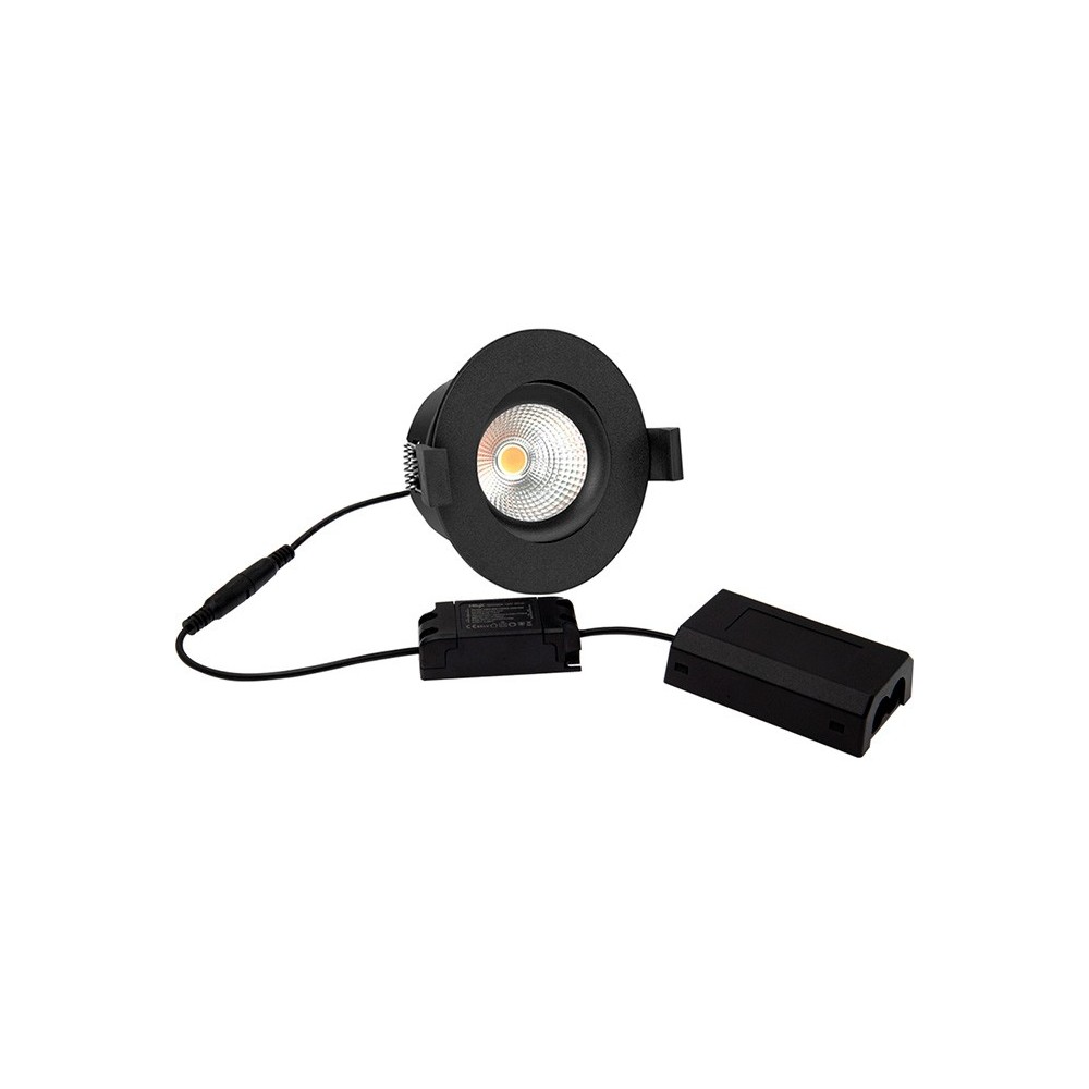 D8 Tilt360 Led Indbygningsspot Ra97 3000k, Sort fra Light Solutions