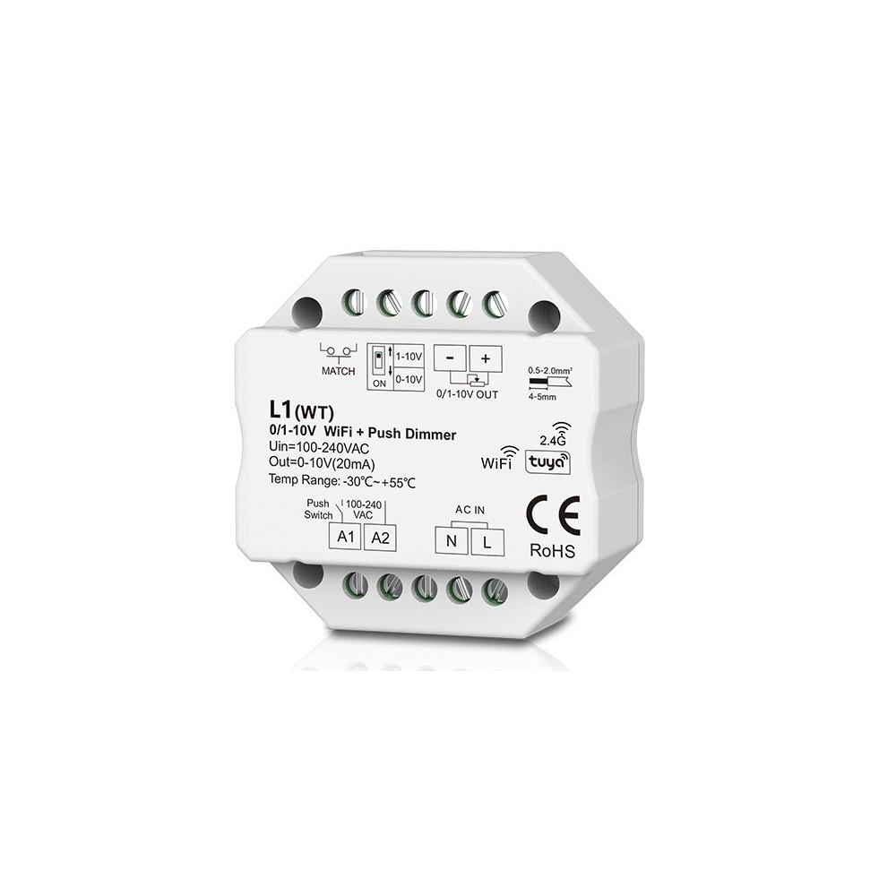 Rwave 1 10v Wifi Indbygningsdæmper   Tuya Smart Life, Rf, Push Dim, Led Dæmper, Til Indbygning fra Ledlife