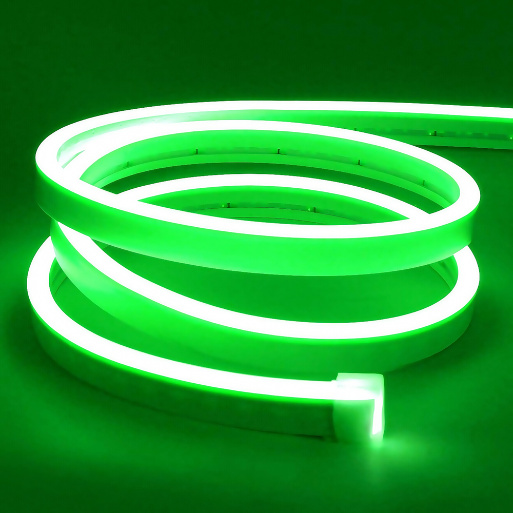 8w Pr. Meter Grøn 8x16 Clip On Neon Flex Led 24v Dc, Ip67 fra Ledlife