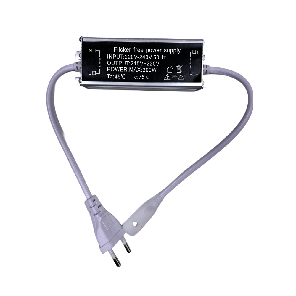 Flicker Free Stik Til 230v Clip On 8x16 Neonflex Inkl. Endeprop, Flicker Free, 230v fra Ledlife