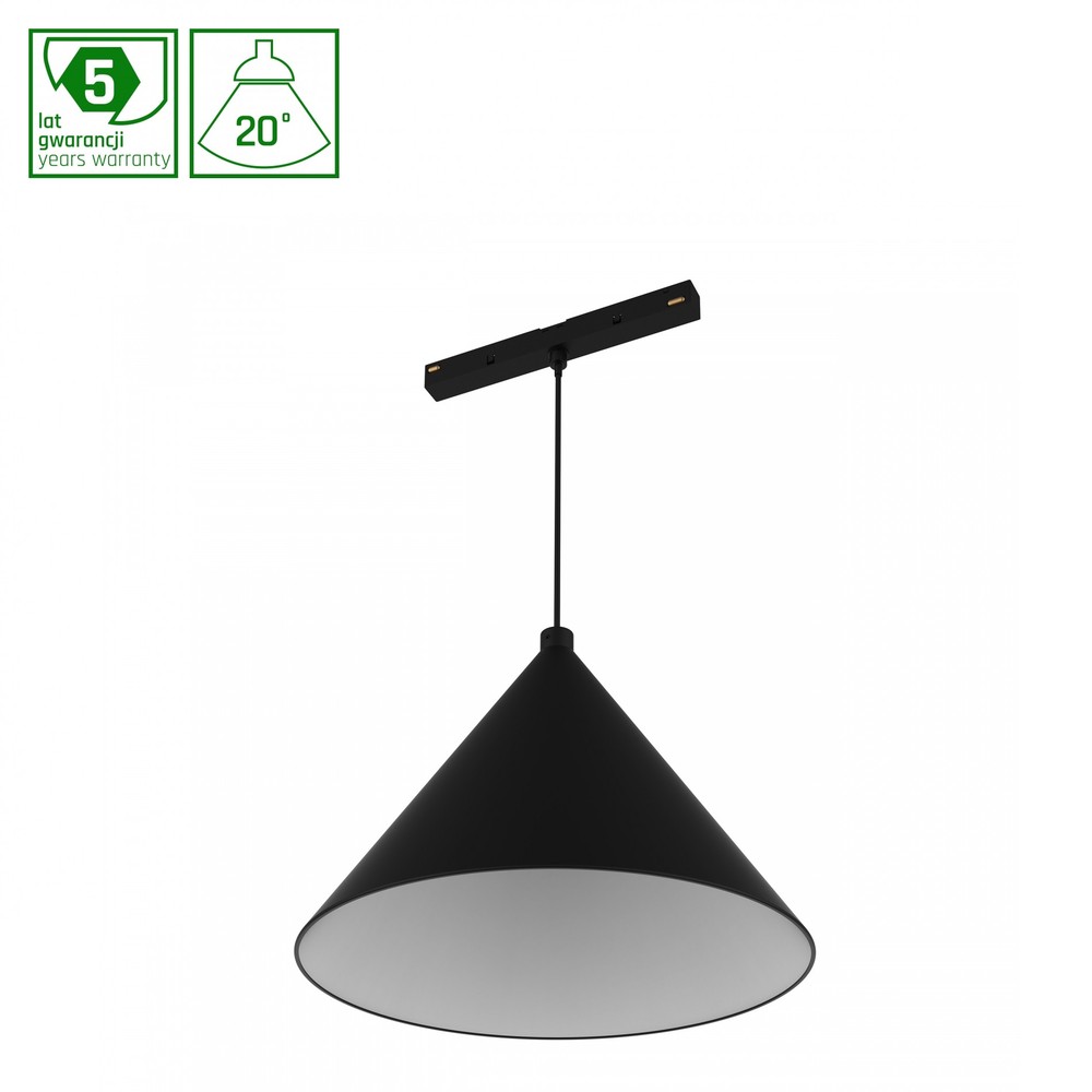 6w Shift Hangit Cone Pendel Til 48v Skinnesystem   3000k, Ra90, 20 Grader, 48v   Dæmpbar : Ikke Dæmpbar, Kulør : Varm fra Spectrum
