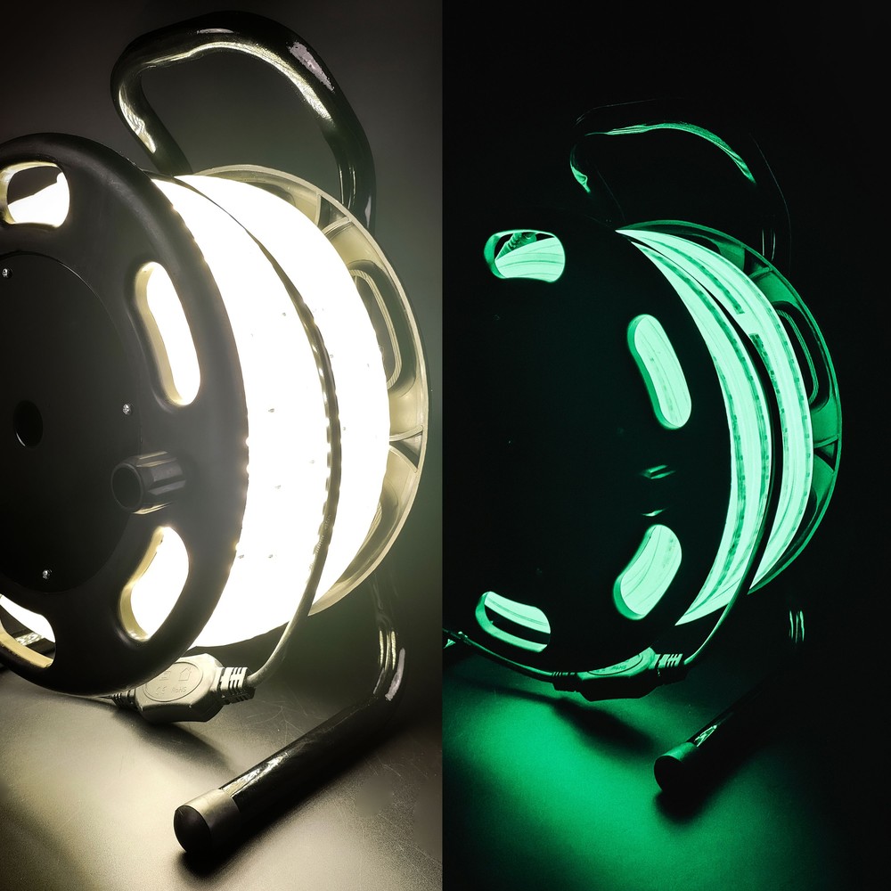 25m Selvlysende Arbejdslys 230v Led Strip På Tromle Ip67, 180 Led M, 11w M, 1000 Lm M, 4000k Kulør : Neutral fra Ledlife