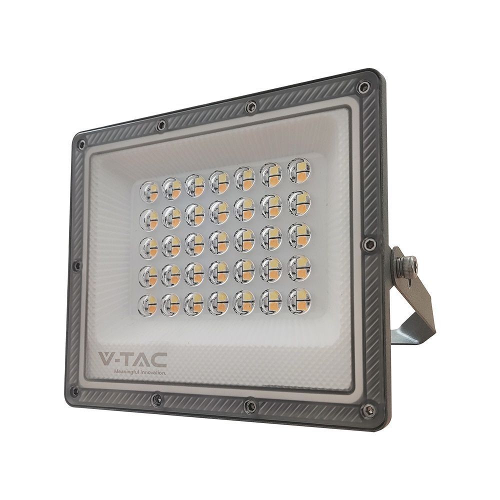 30w Led Projektør 3 Lyskulører, Arbejdslampe, Udendørs Dæmpbar : Ikke Dæmpbar, Farve På Hus : Grå, Kulør : 3 I 1 fra V-tac