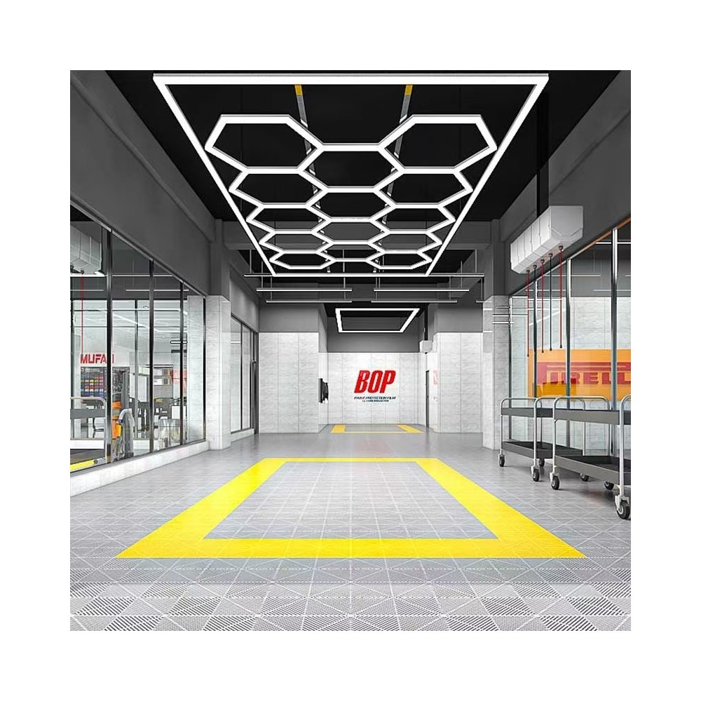 591w Ra95 Hexagon Led 14 Felter + Ramme Komplet Sæt Inkl. Strømtilslutning Dæmpbar : Ikke Dæmpbar, Kulør : Kold fra Ledlife