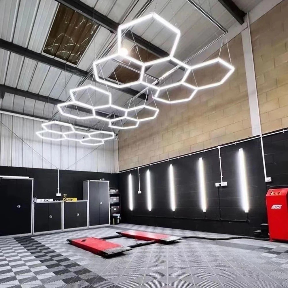 168w Ra95 Hexagon Led 5 Felter Komplet Sæt Inkl. Strømtilslutning Dæmpbar : Ikke Dæmpbar, Kulør : Kold fra Ledlife