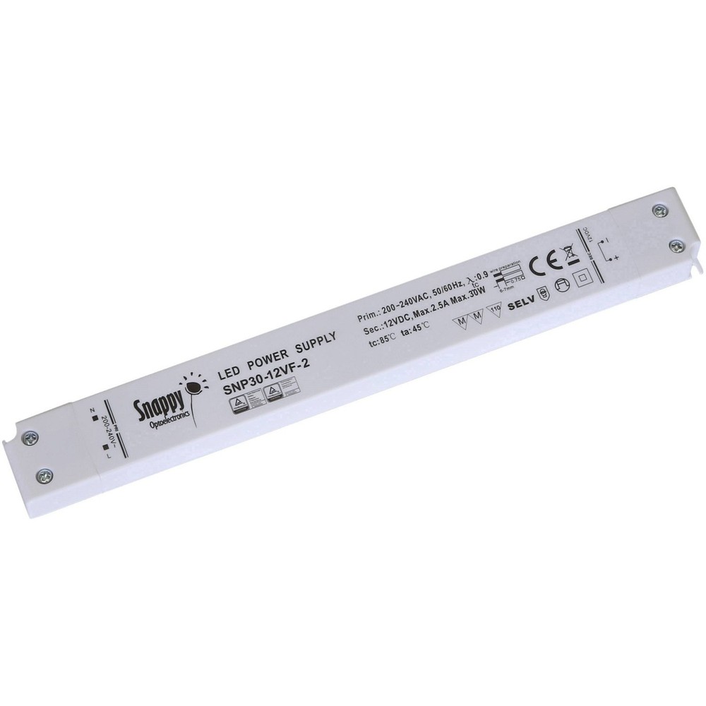 Kvalitets 12v Slim Led Driver 30w fra Snappy