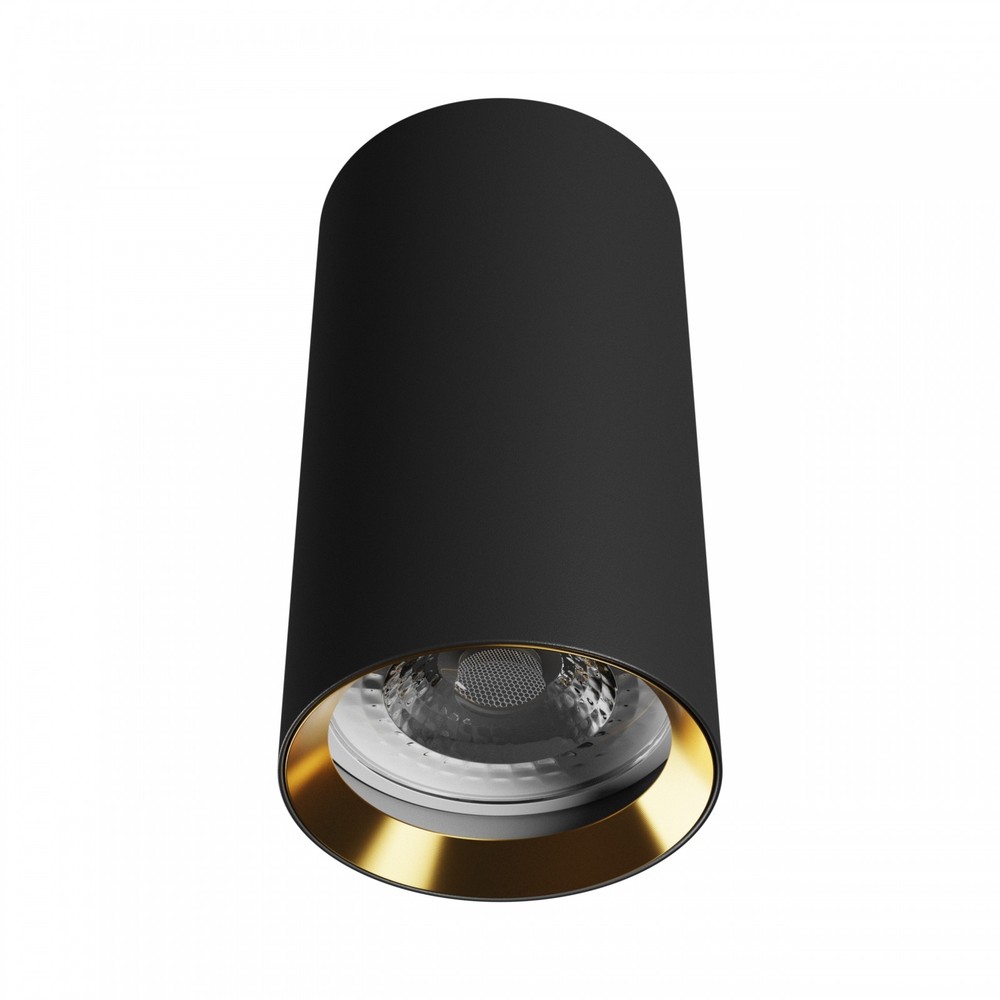 Chloe Variosa Gu10 Overflademonteret Gu10   230v, Ip20, 55x100mm, Sort   Guld, Rundt, Uden Lyskilde fra Spectrum
