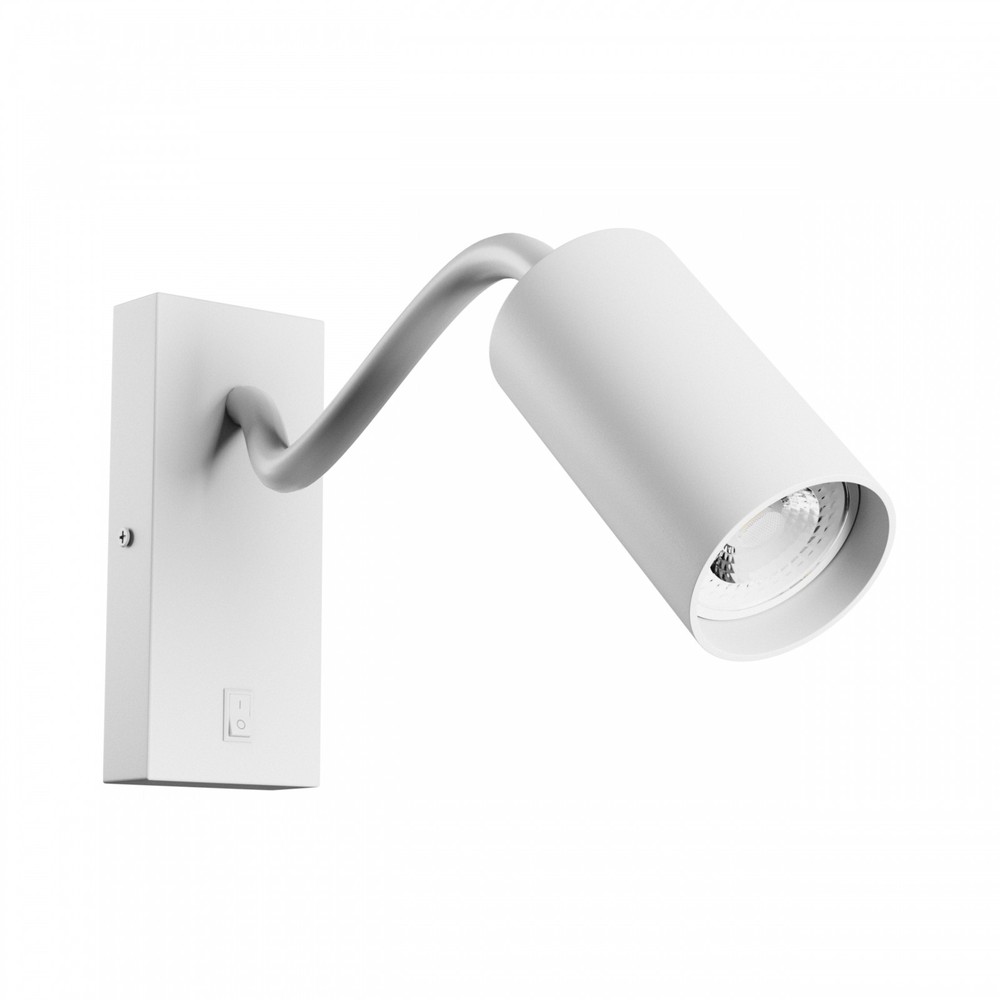 Squalla Variosa Flexi Switch Gu10   Væglampe Uden Lyskilde, 230v, Ip20, 55x100x410mm, Hvid, Rund fra Spectrum