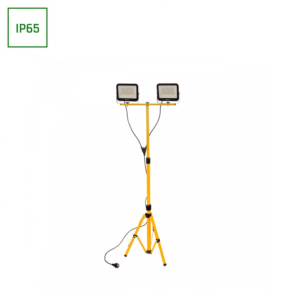 2x50w Med Tripod Stativ Ip66, Neutral Hvid, Arbejdslamper, 110°, 210cm Kabel Dæmpbar : Ikke Dæmpbar, Kulør : Neutral fra Spectrum
