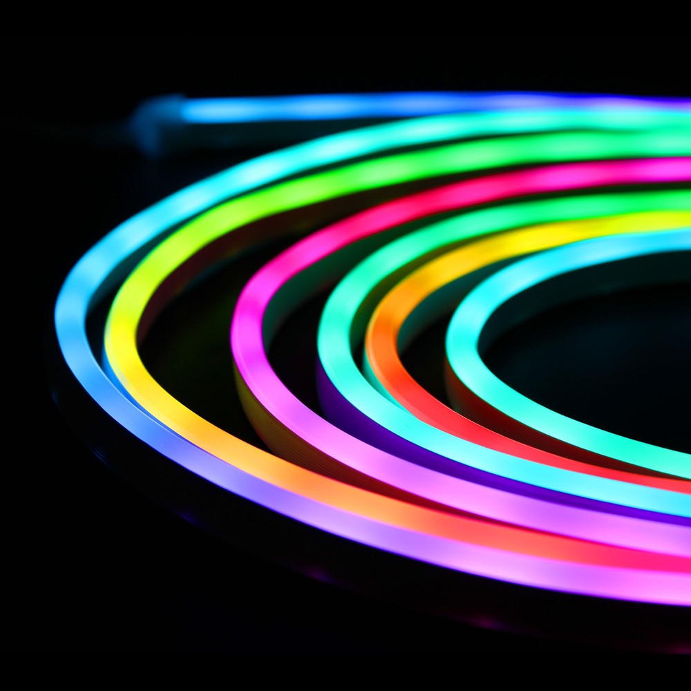 250cm Rgbic Neon Flex Komplet Sæt Usb, Bluetooth App, Fjernbetjening, Inkl. Montage, 7x15 Neonflex fra Ledlife