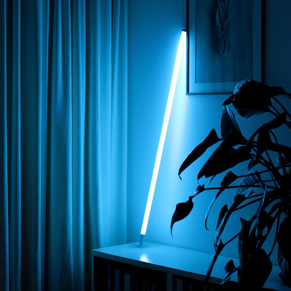 120cm Neon Tube Led Lyseblå Designer Rør, Justerbar Lysstyrke, Inkl. Ledning fra Ledlife